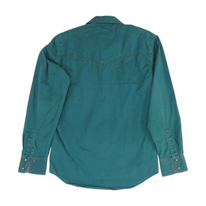 Teal Solid Long Sleeve Button Down