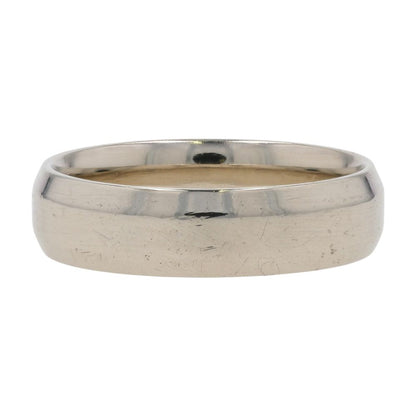 14K White Gold Tapered Edge Band