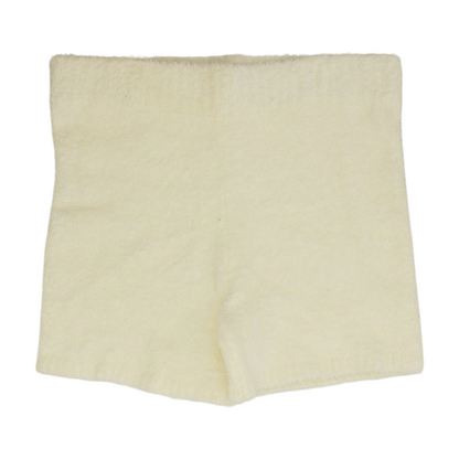 Ivory Plus Solid Knit Shorts