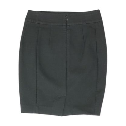 Black Solid Midi Skirt