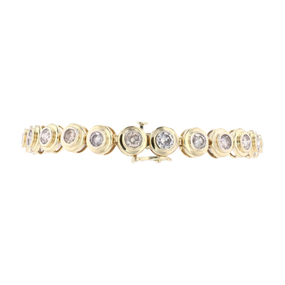 4 ctw 14K Yellow Gold Diamond Tennis Bracelet