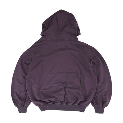 Purple Solid Hoodie Pullover