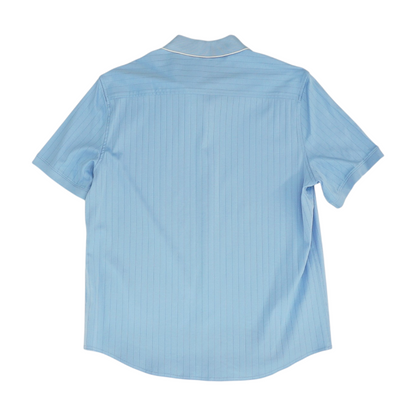 Blue Striped Short Sleeve Button Down