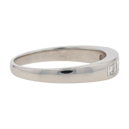.33 Ct Platinum Channel Set Asscher Cut Diamond Band