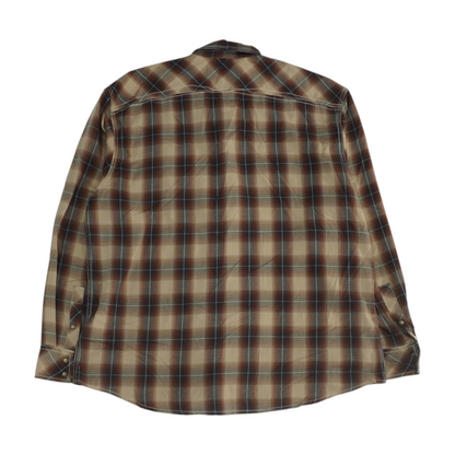 Brown Plaid Long Sleeve Button Down