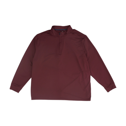 Burgundy Big & Tall Solid 1/4 Zip Pullover