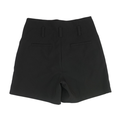 Black Solid Chino Shorts
