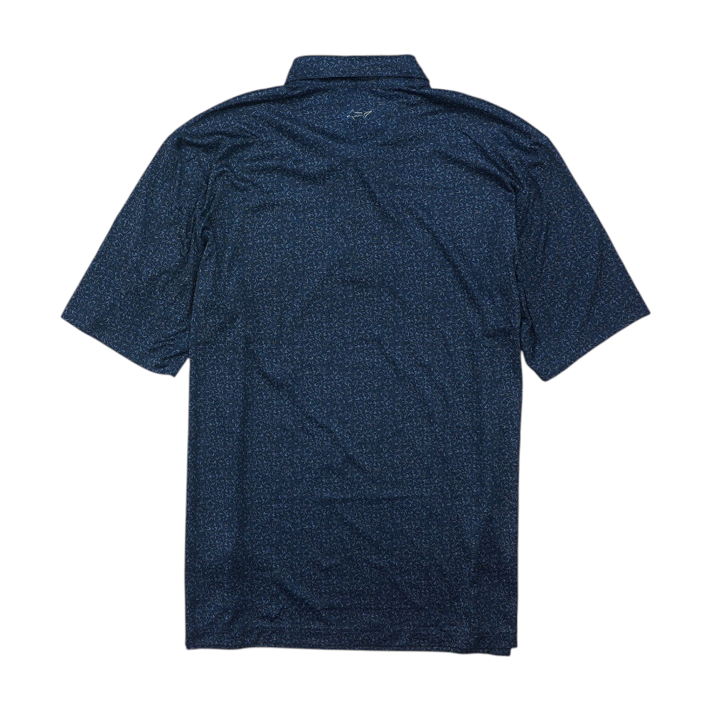 Greg Norman Navy Print Short Sleeve Polo – Image 2