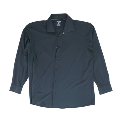 Black Solid Long Sleeve Button Down