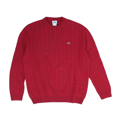 Red Solid Pullover Sweater