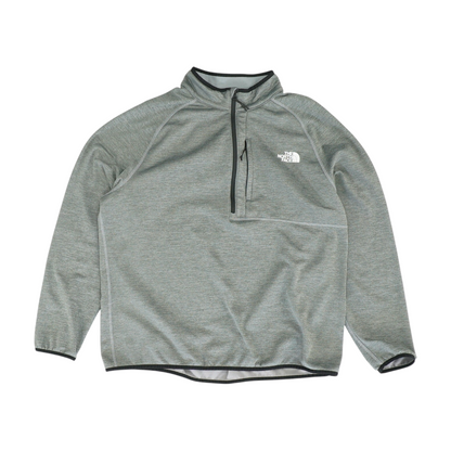 Gray Solid 1/4 Zip Pullover