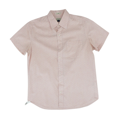 Pink Polka Dot Short Sleeve Button Down