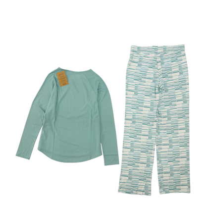 Blue Solid Pajama Set