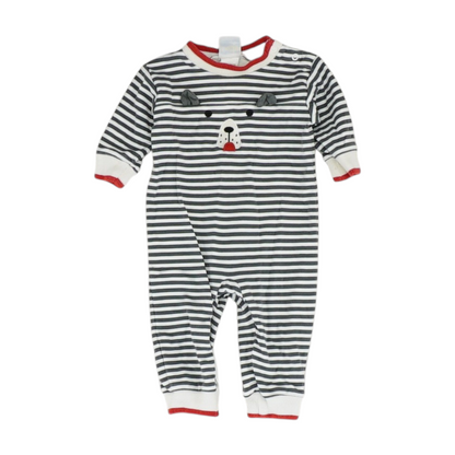 White Striped One-Piece