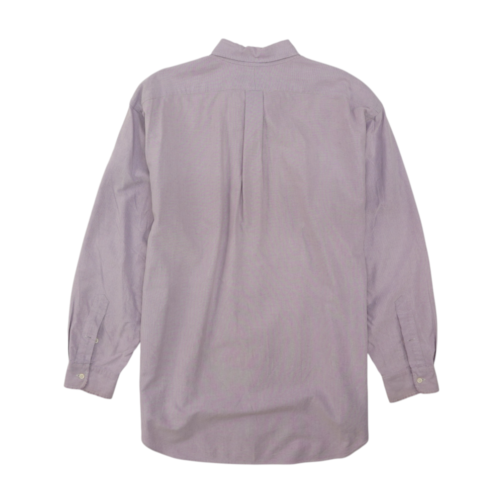 Purple Solid Long Sleeve Button Down