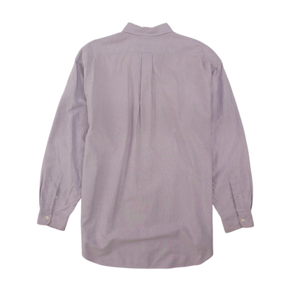 Purple Solid Long Sleeve Button Down