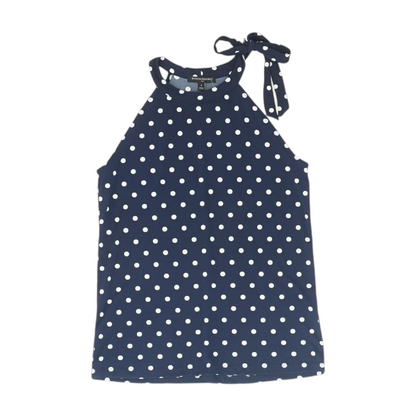 Navy Polka Dot Blouse
