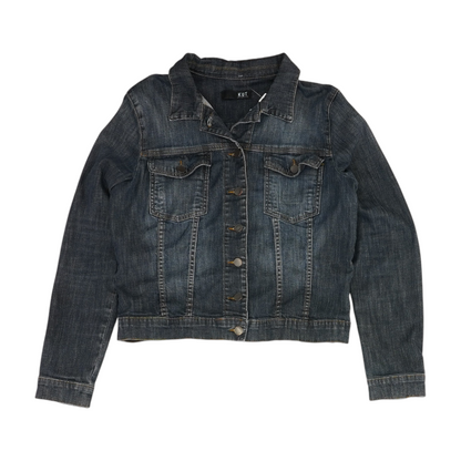 Blue Solid Denim Jacket