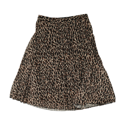 Black Plus Animal Print Midi Skirt