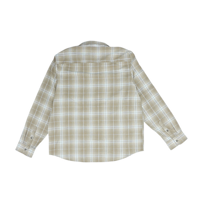 Tan Plaid Flannel Button Down