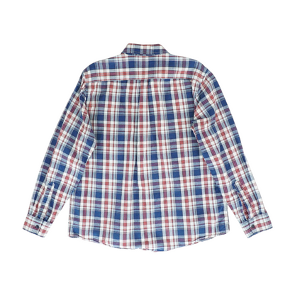 Blue Plaid Long Sleeve Button Down