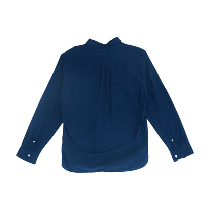 Navy Solid Long Sleeve Button Down