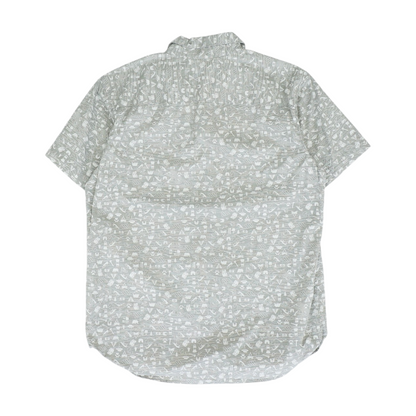 Gray Graphic Short Sleeve Button Down