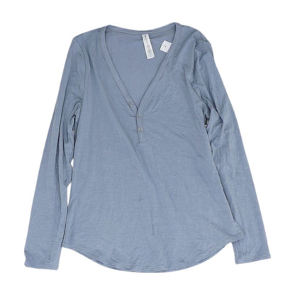 Blue Solid Pajama Top