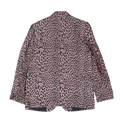 Pink Animal Print Blazer