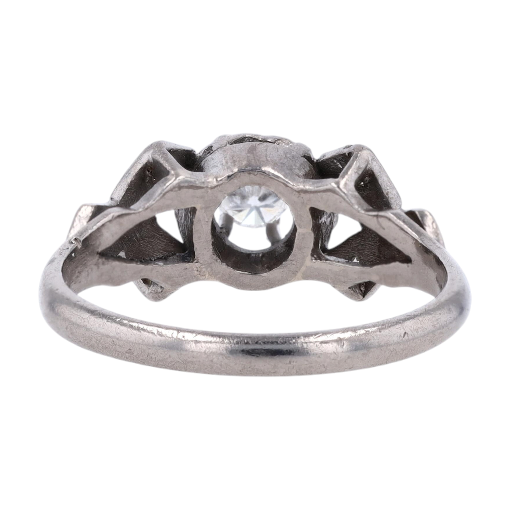 1/6 ctw 18K White Gold Diamond Engagement Ring