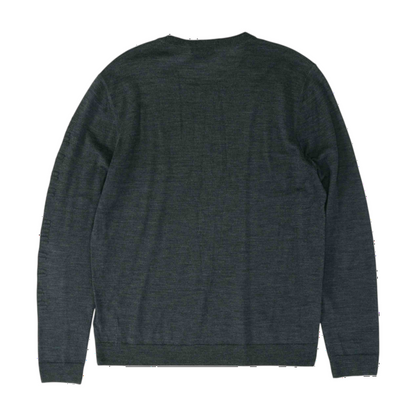 Gray Solid Pullover Sweater
