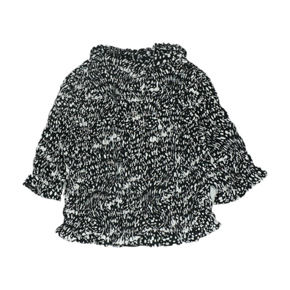 Black Print Button Down