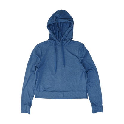 Blue Solid Hoodie Pullover