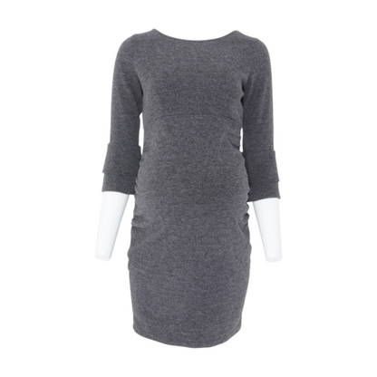 Gray Maternity Mini Dress