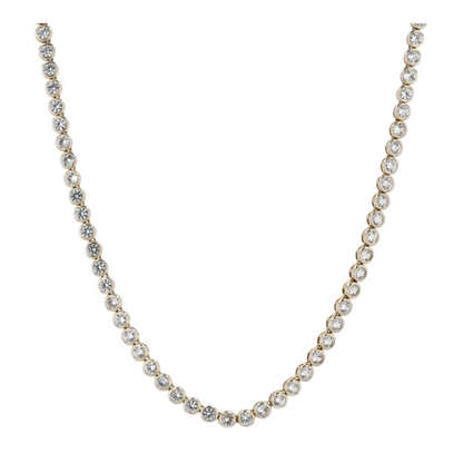 Sterling Silver White Sapphire Tennis Necklace