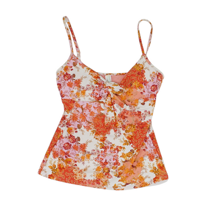 Pink Floral Swim Top