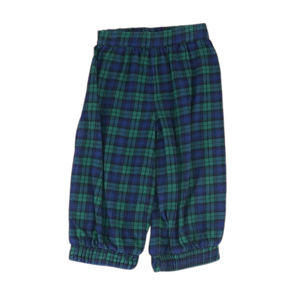 Navy Plaid Knit Pants