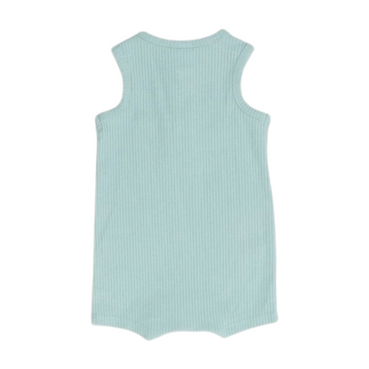 Blue Sleeveless One-Piece