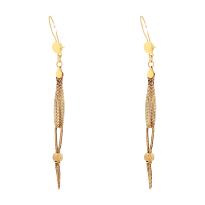 21K Yellow Gold Dangle Earrings
