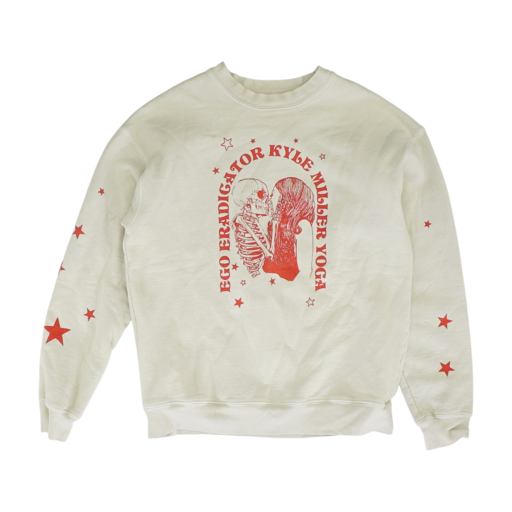 Beige Graphic Sweatshirt Pullover