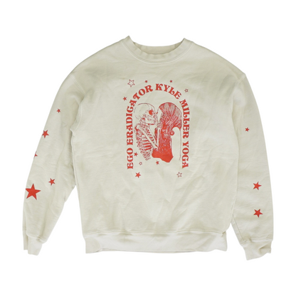 Beige Graphic Sweatshirt Pullover