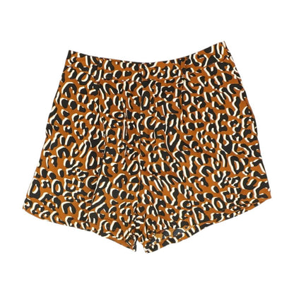 Brown Animal Print Shorts