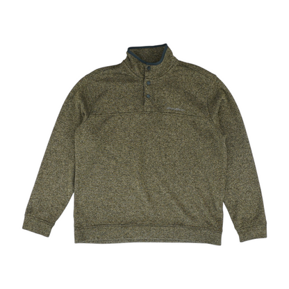 Brown Solid 1/4 Zip Pullover