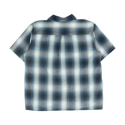 Blue Plaid Short Sleeve Button Down