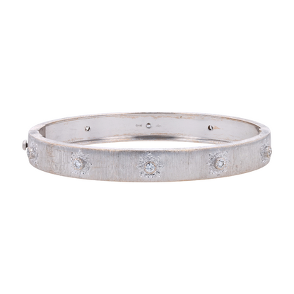 1/2 ctw 18K White Gold Diamond Bangle Bracelet