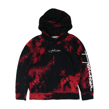 Black Tie-Dye Hoodie Pullover