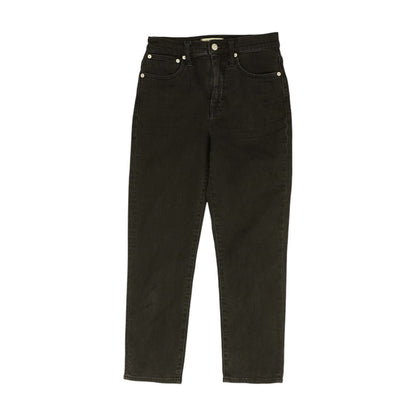 Black High Rise Straight Leg Jeans