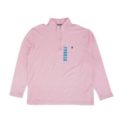 Pink Striped 1/4 Zip Pullover