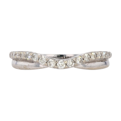 1/5 ctw 10K White Gold Diamond Band Ring