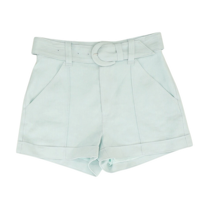 Blue Solid Chino Shorts